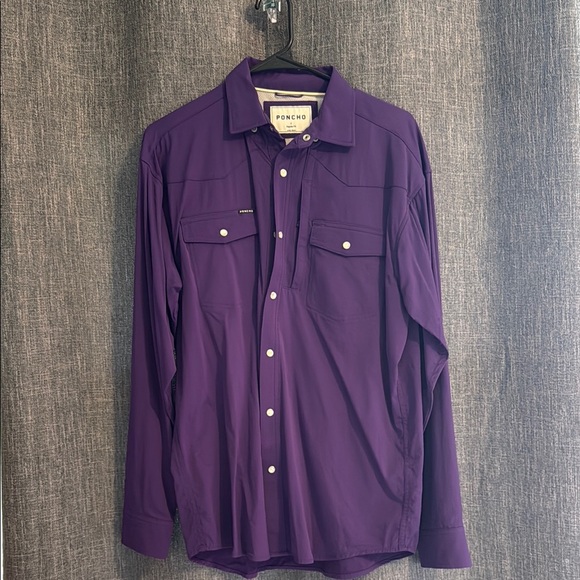 Poncho Purple Button-Up Shirt - Picture 1 of 3